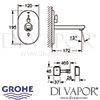Grohe Eurosmart Cosmopolitan E Bluetooth Infra-Red Basin Mixer Tap Dimensions